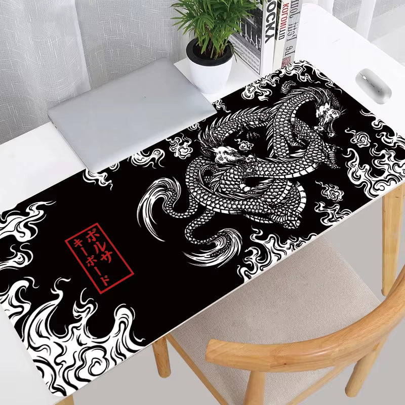 Japanese Art Dragon Mouse Pad Gaming XL Home New HD Mousepad XXL Keyboard Pad Non-Slip Office Carpet Laptop Mice Pad Mouse Mat