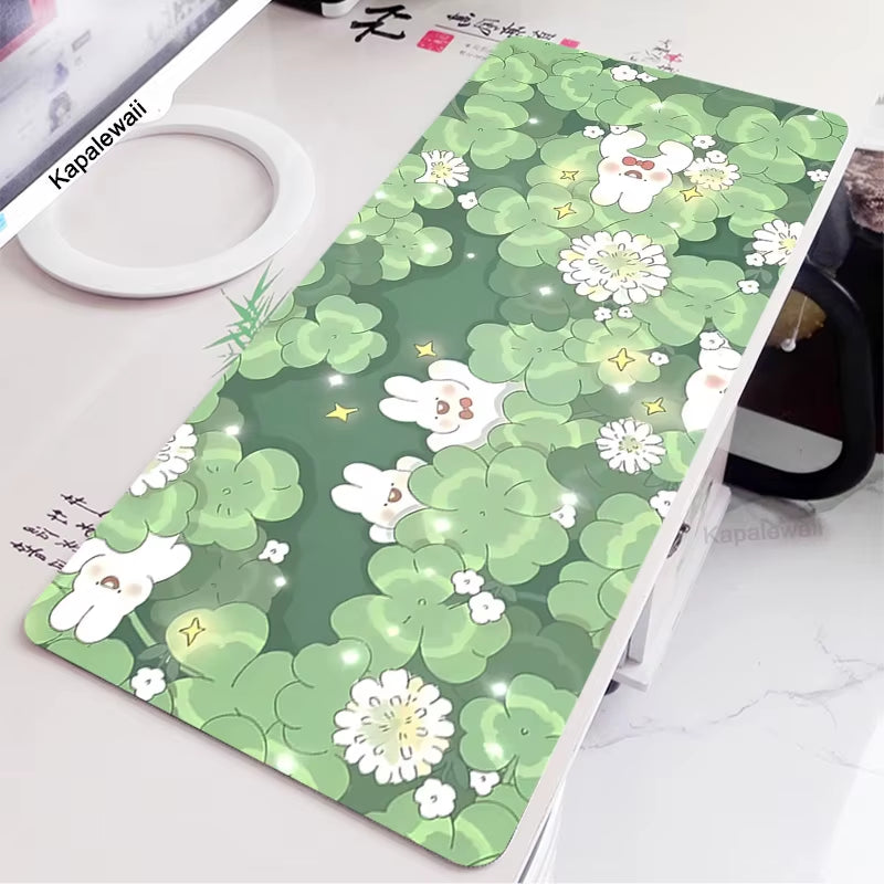 Green Frog Mouse Pad Gaming XL Computer HD Print Large Mousepad XXL Keyboard Mause Carpet Kawaii Cute Mouse Mat 900X400 Desk Pad