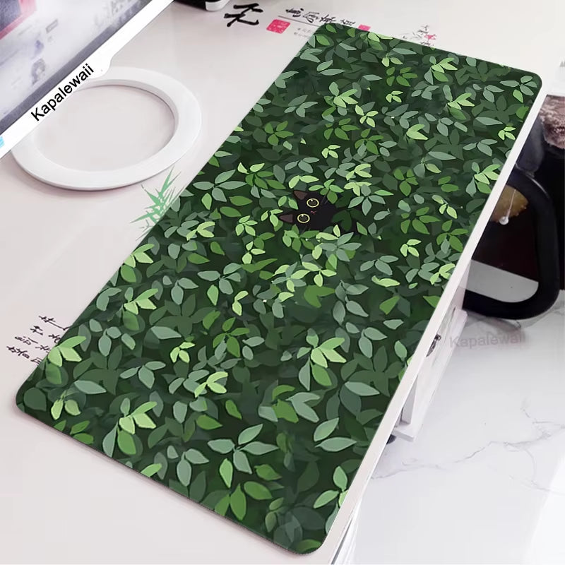 Green Frog Mouse Pad Gaming XL Computer HD Print Large Mousepad XXL Keyboard Mause Carpet Kawaii Cute Mouse Mat 900X400 Desk Pad